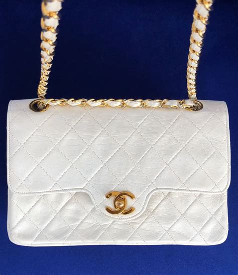 chanel white classic|Chanel classic bag online shop.